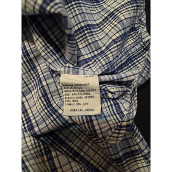 Nautica Men's Blue Plaid Short Sleeve Button Down Shirt Size XL - Picture 3 of 6